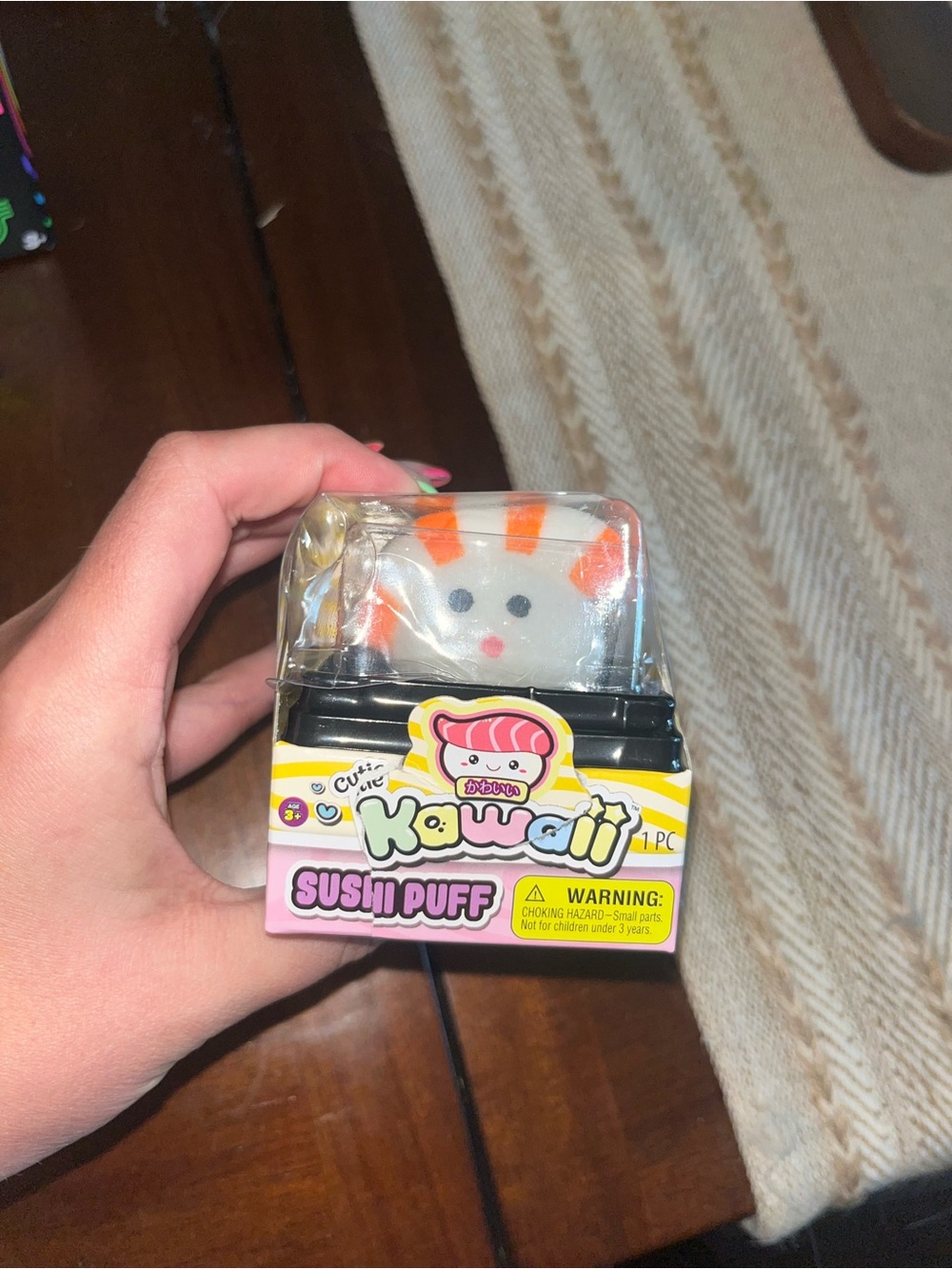 Sushi Puff squishy - White & Orange